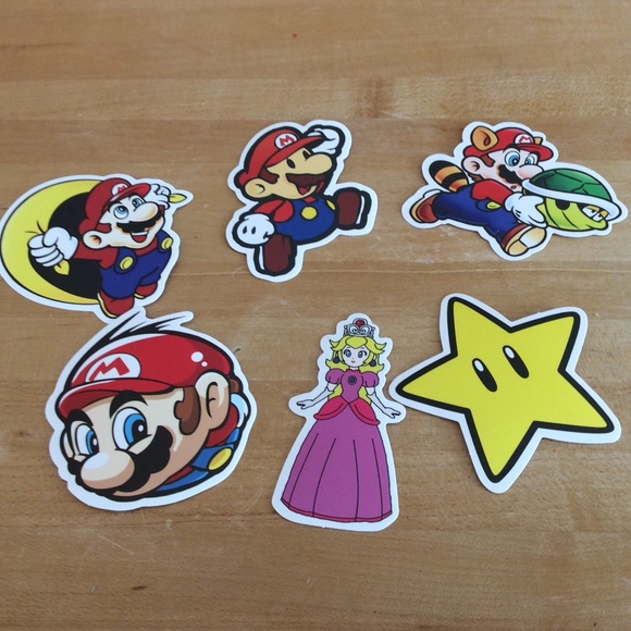 Nintendo Other - Super Mario Tanooki Mario Peach Paper Mario Stickers